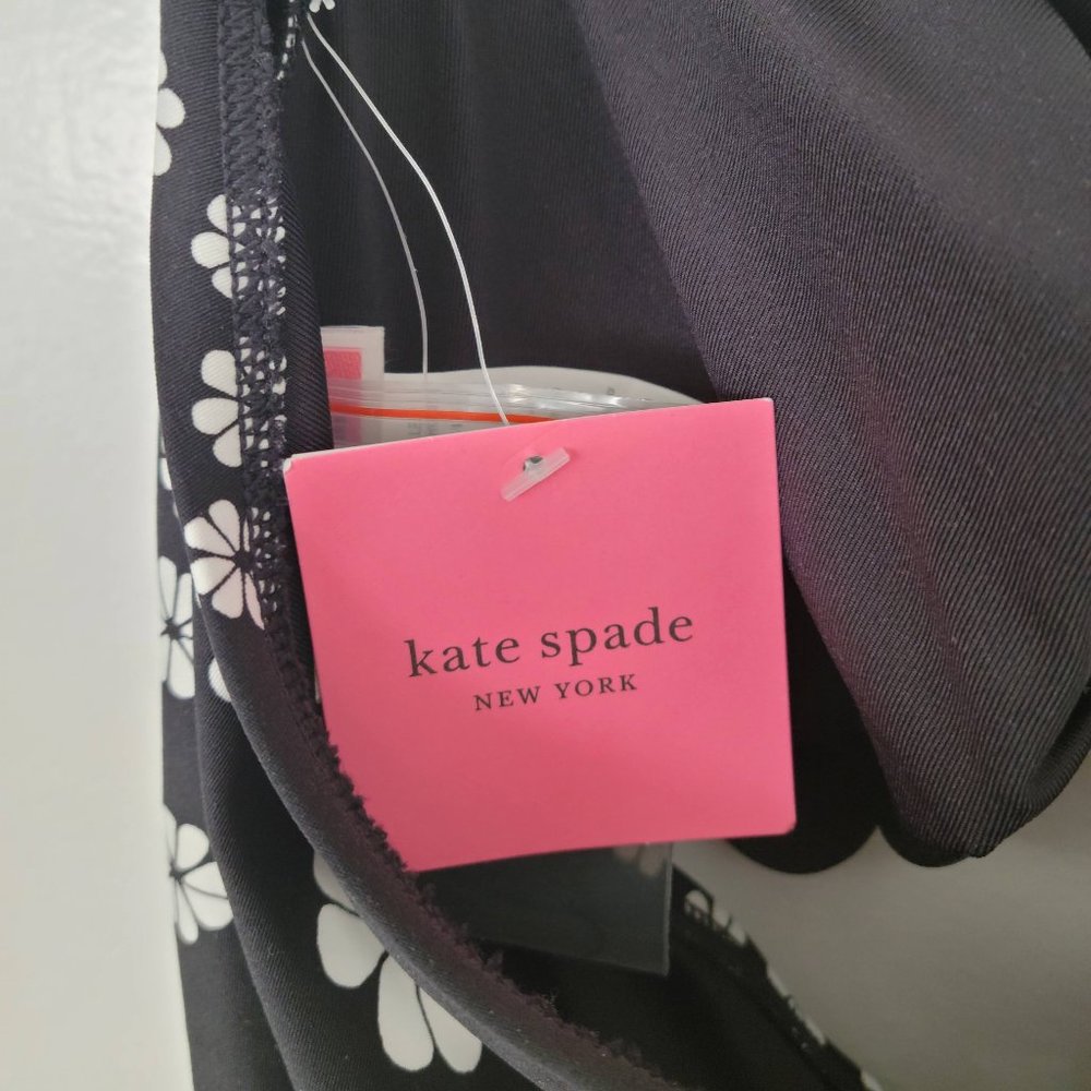 NWT Kate Spade Black White Floral Swimsuit - Picture 5 of 5